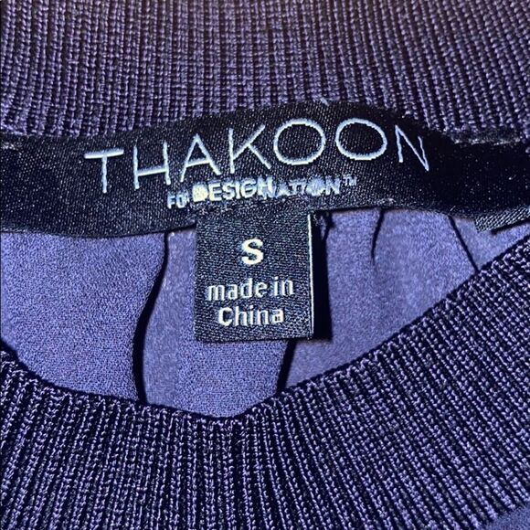 THAKOON For Design Nation Blue Floral Blouse-S - Picture 5 of 7